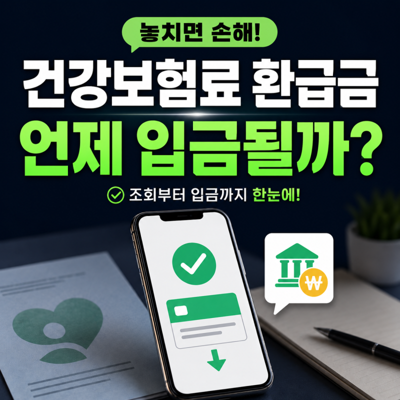 건강보험료 환급금 지급일 언제? 신청했는데 안 들어오면 확인할 것