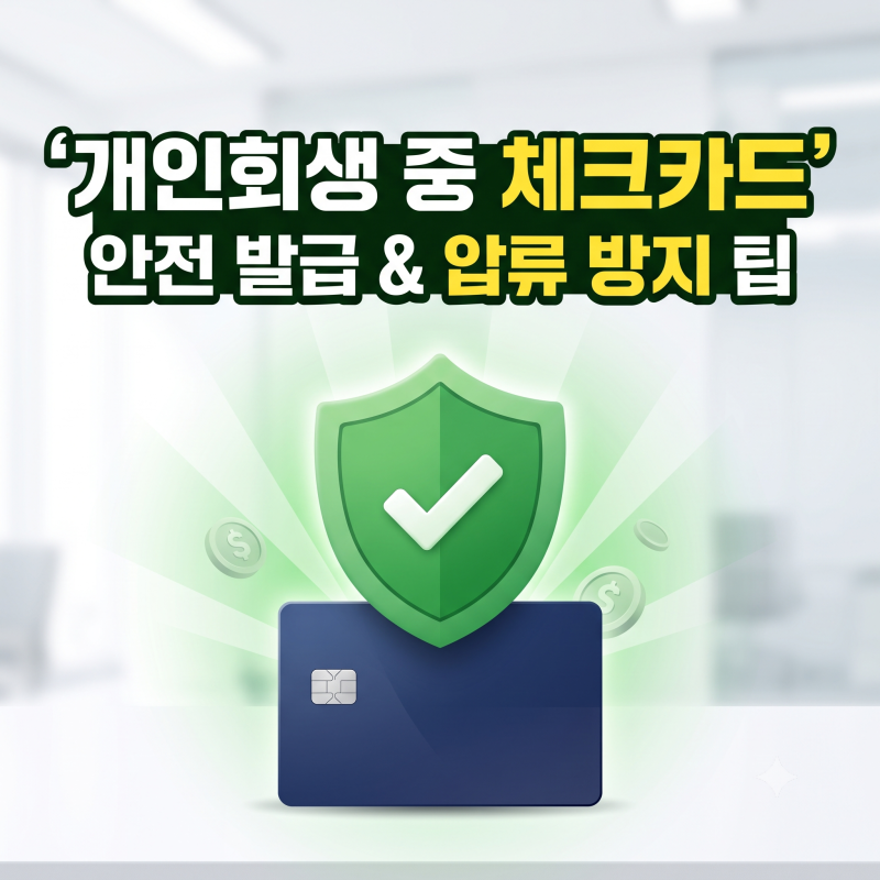 개인회생 중 체크카드 안전하게 발급받는 법과 계좌 압류 방지 팁