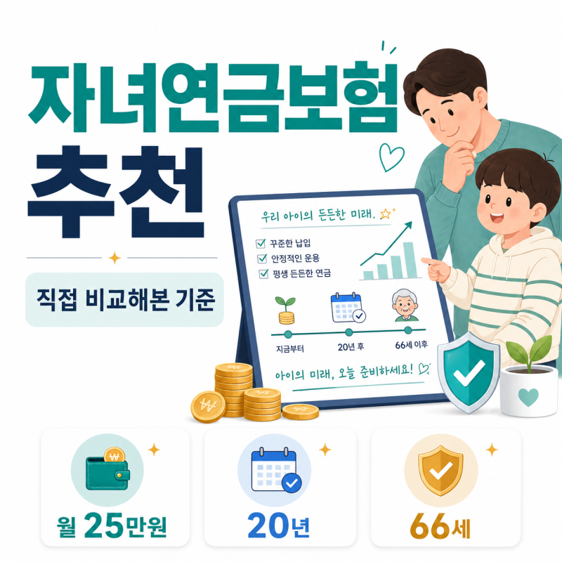 자녀연금보험 추천 IBK IM라이프 하나생명 직접 비교해본 기준