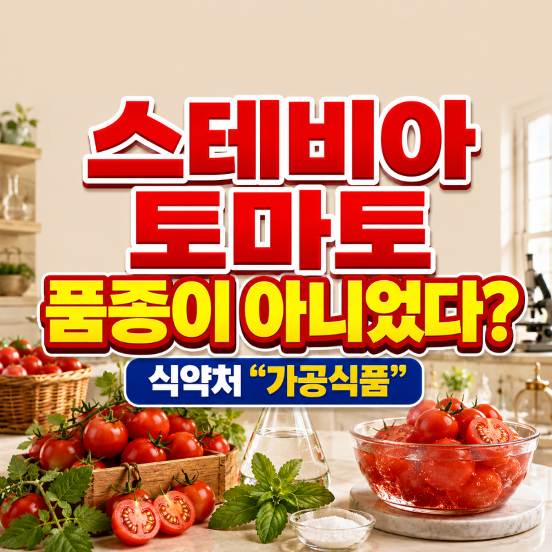 스테비아 토마토, 그냥 토마토 아니었다? 식약처가 밝힌 뜻과 만드는 법