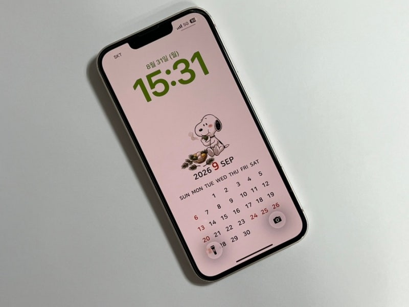 2026년 9월 달력 배경화면 스누피 아이폰 배경화면