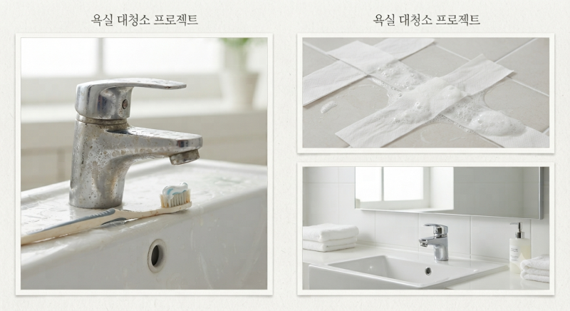 화장실 묵은 때 청소법 베스트 3, 치약과 과탄산소다로 욕실 물때와 곰팡이 한 번에 박멸하기
