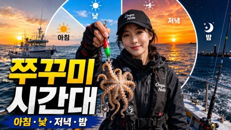 9월 쭈꾸미 낚시 시간대｜아침·낮·저녁·밤, 언제가 제일 잘 잡힐까?