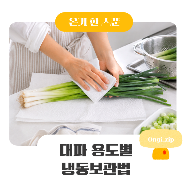 대파 냉동보관법 송송썰기 어슷썰기 용도별 보관 방법
