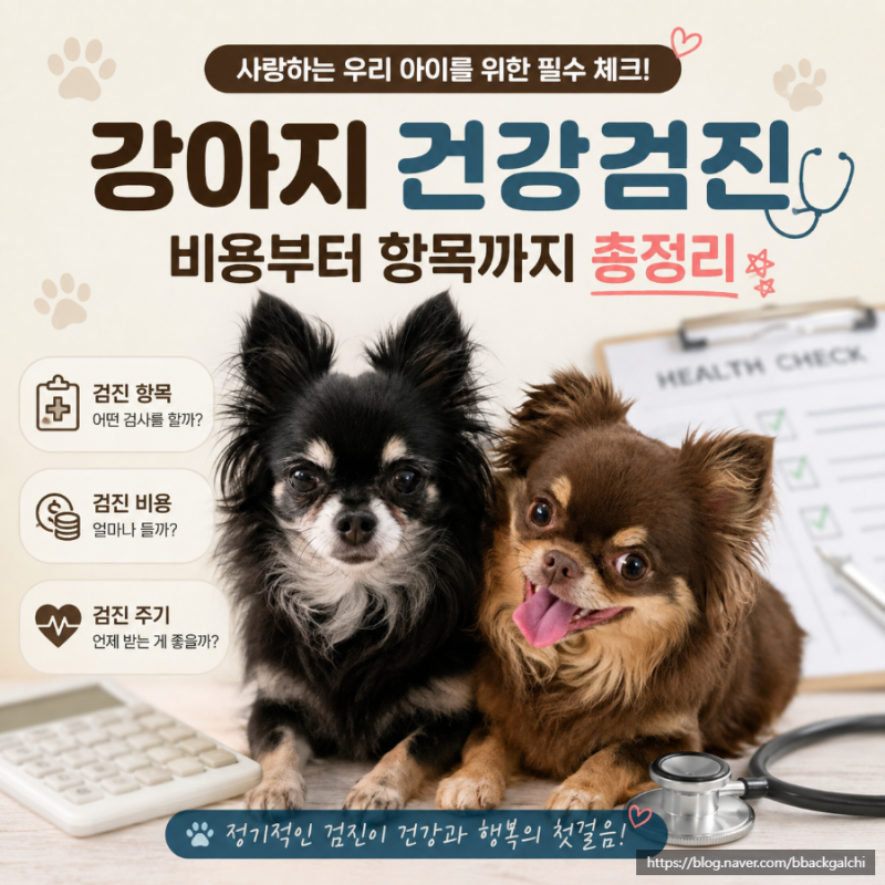 강아지 건강검진, 도대체 뭘 검사할까? 항목부터 비용까지 총정리
