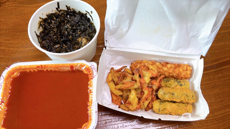 신전떡볶이 순한맛 맵찔이 조합 추천! 포테이토치즈스틱·야채튀김·김말이·셀프주먹밥 내....