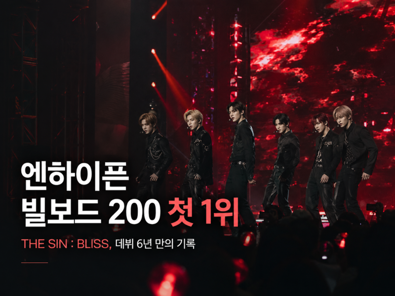 엔하이픈 빌보드 200 데뷔 첫 1위, 6년 만에 정상 오른 THE SIN : BLISS