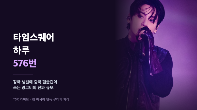 타임스퀘어에서 하루 576번, 정국 생일에 중국 팬클럽이 쓰는 돈의 규모