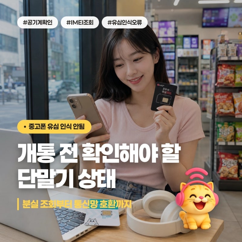 중고폰 유심 인식 안될 때｜개통 전 확인해야 할 단말기 상태