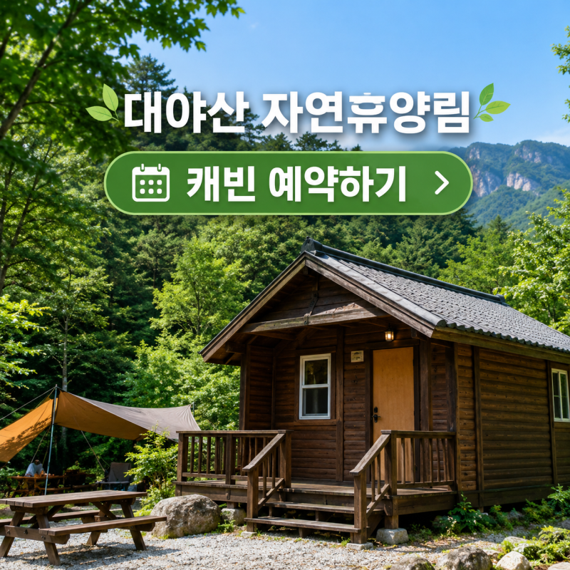 문경 대야산 자연휴양림 캐빈 예약 방법, 4만원 숙박 가격·시설·준비물 총정리
