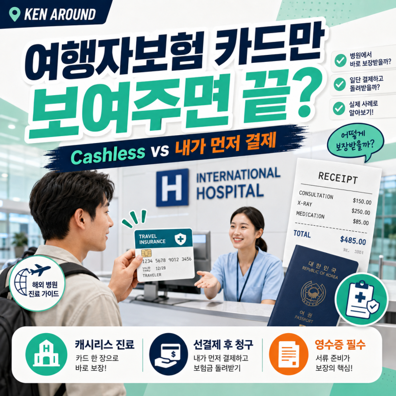 해외에서 병원 가면 여행자보험 카드만 보여주면 될까?｜내가 먼저 내는 보험 vs Cashless 진료