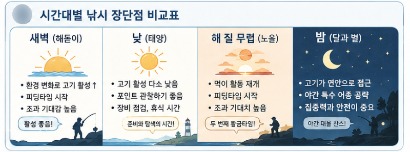 낚시 초보 탈출! 바다 물때표 보는 법 & 최고 낚시 시간 총정리