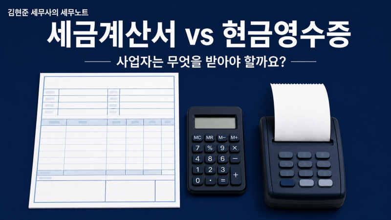 세금계산서와 현금영수증, 사업자는 무엇을 받아야 할까요?