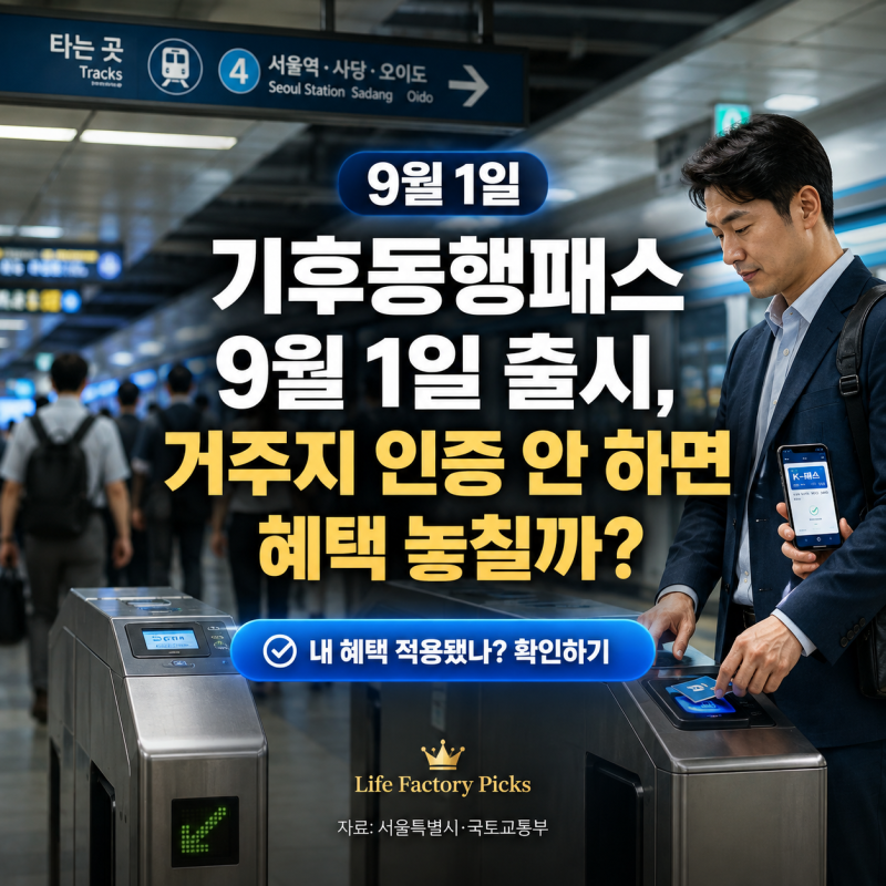기후동행패스 오늘 출시, 거주지인증 안 하면 헛일