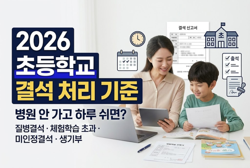 초등학교 결석 처리 기준｜병원 안 가고 결석하면? 체험학습 초과·미인정결석 생기부