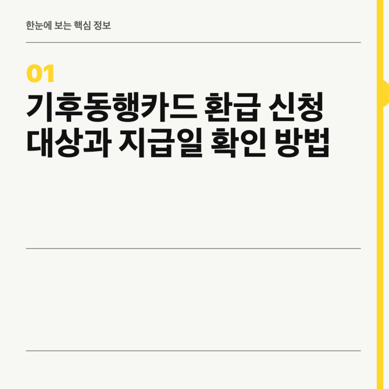 기후동행카드 환급 신청 대상과 지급일 확인 방법
