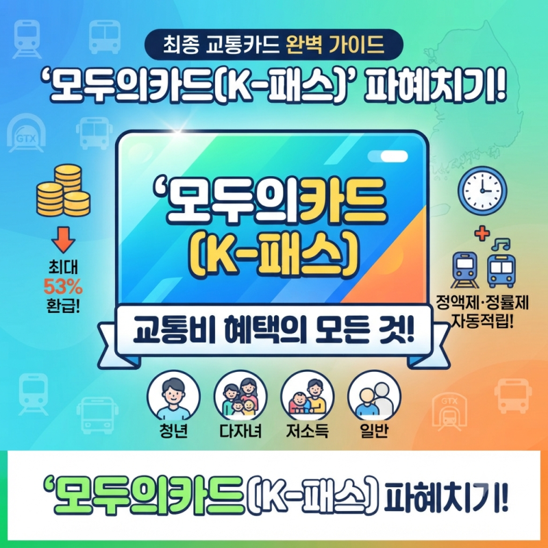 최종 교통카드! '모두의카드(K-패스)' 발급부터 혜택까지!
