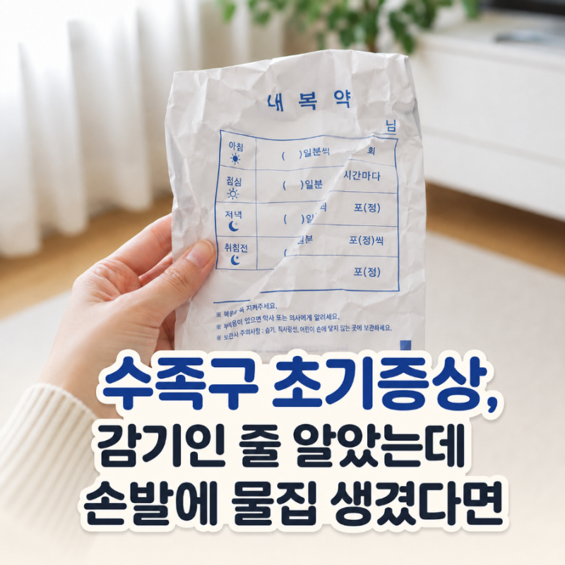 수족구 초기증상, 감기인 줄 알았는데 손발에 물집 생겼다면