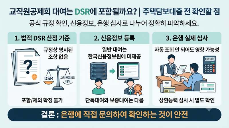 교직원공제회 대여는 DSR에 포함될까?｜주택담보대출 전 확인할 점