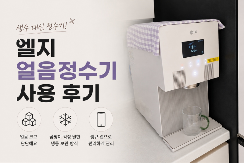 엘지 얼음정수기 후기ㅣ곰팡이부터 소음까지 직접 써본 내돈내산 후기