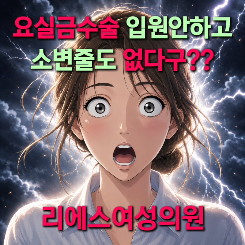 요실금수술후기, 입원도 안하고 소변줄도 없는 병원 아시나요?