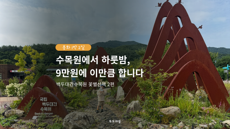 백두대간수목원 1박 2일, 숙소부터 목공체험까지 (꽃별산책 2편)