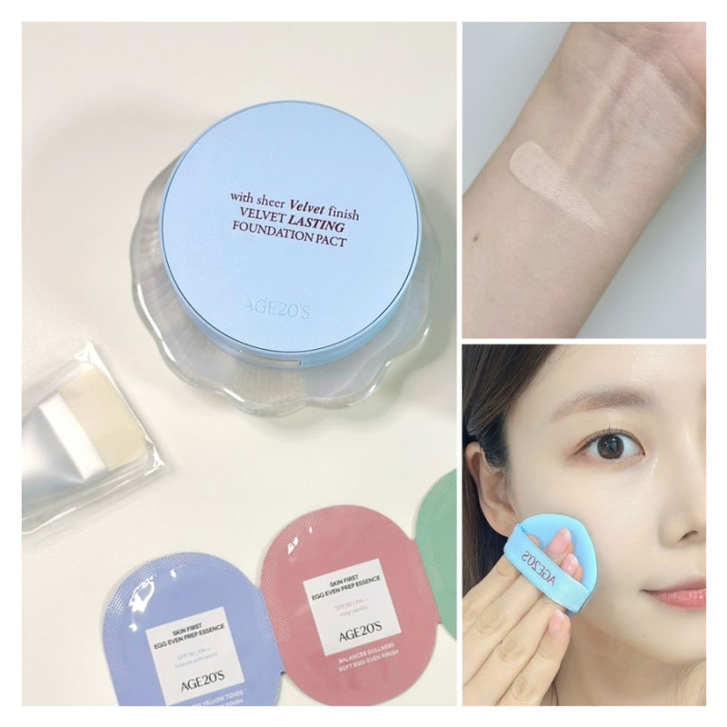 AGE20’S 벨벳 래스팅 파운데이션 팩트 올리브영추천템, 애경직원 추천찐템! 커버력 좋은 팩트....
