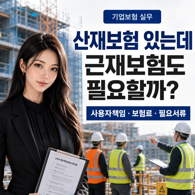 산재보험 있는데 근재보험을 왜 또 가입할까? 실제 가입사례로 보는 사용자배상책임·보험료....