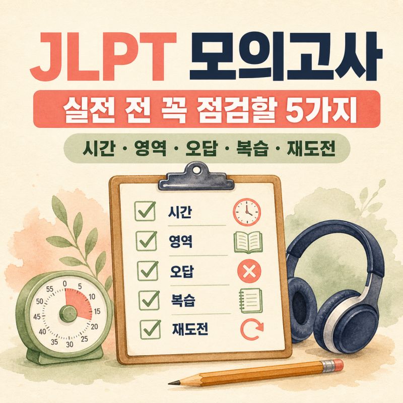 JLPT 모의고사 무료 활용법｜점수보다 먼저 확인할 5가지