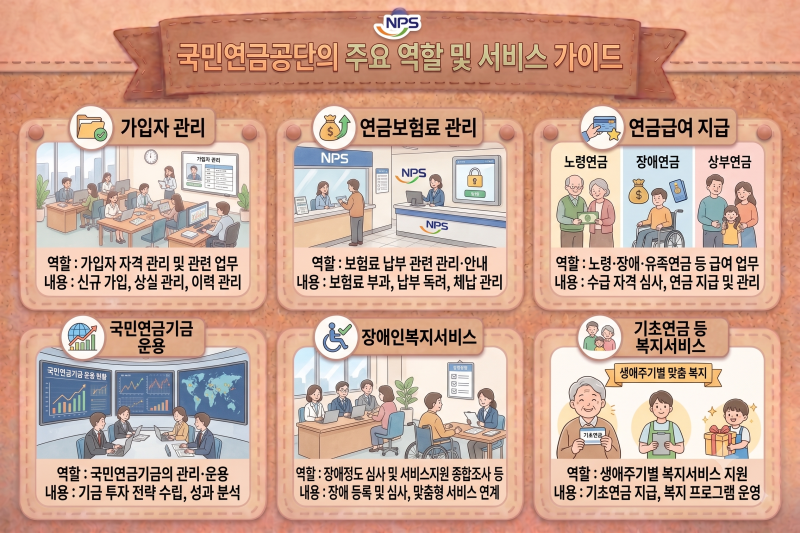 국민연금관리공단 취업가이드 1편-국민연금공단 역할과 주요 업무 총정리