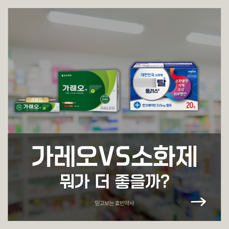 알약 소화제와 가레오액 차이는? 소화효소제 vs 가레오, 약사가 쉽게 정리