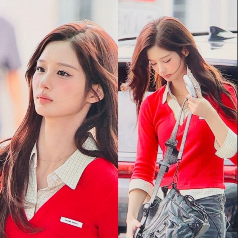 “AI를 뛰어넘는 초미녀의 비주얼♡ 설윤 레전드 공항컷, 현실판 캠퍼스 여신이 이런 느낌”