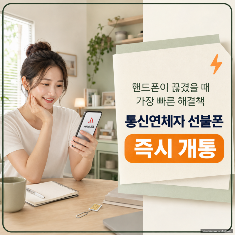 핸드폰이 끊겼을 때 가장 빠른 해결책, 통신연체자 선불폰 즉시 개통