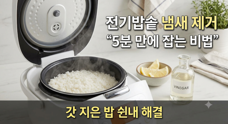 전기밥솥 냄새 제거 "갓 지은 밥인데 쿰쿰한 쉰내가?" 수리점 안 가고 5분 만에 잡는 비법