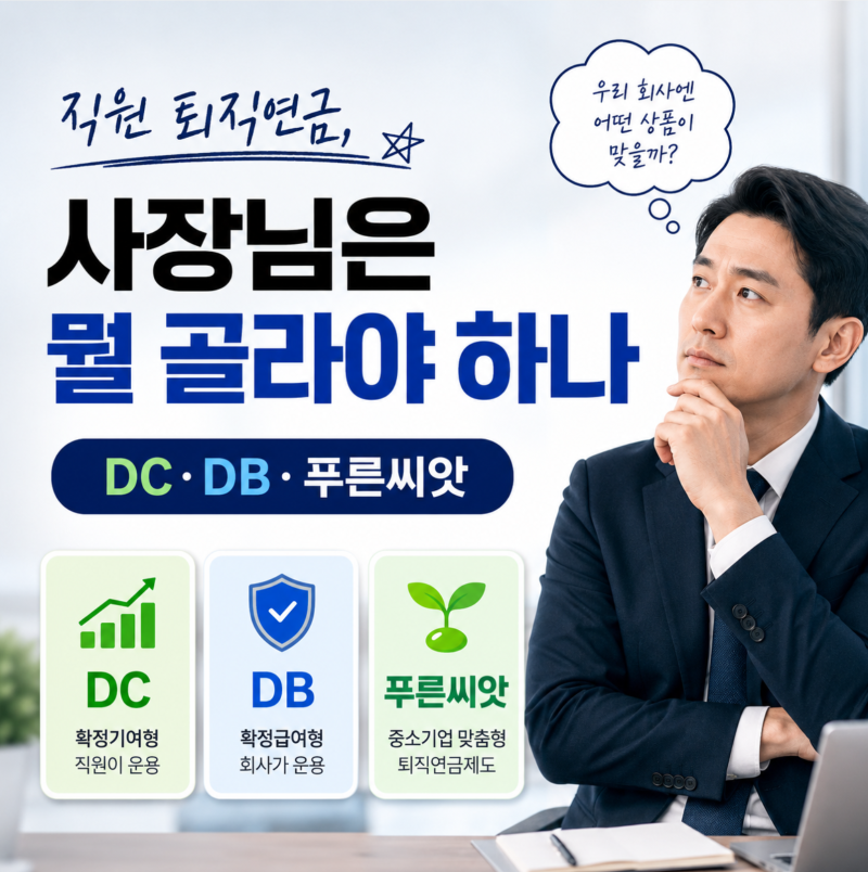 직원 퇴직연금, 사장님은 뭘 골라야 하나｜DC·DB·푸른씨앗