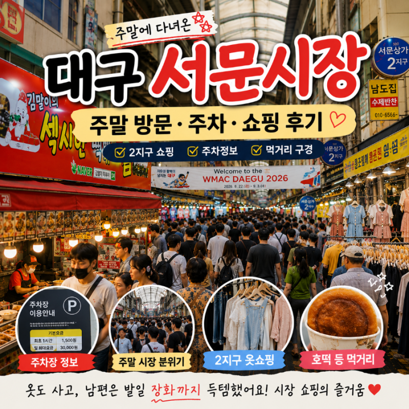 대구 서문시장 주말 방문 후기 주차장부터 2지구 쇼핑까지