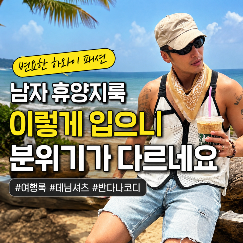 변요한 하와이 패션, 남자 휴양지룩 이렇게 입으니 분위기가 다르네요