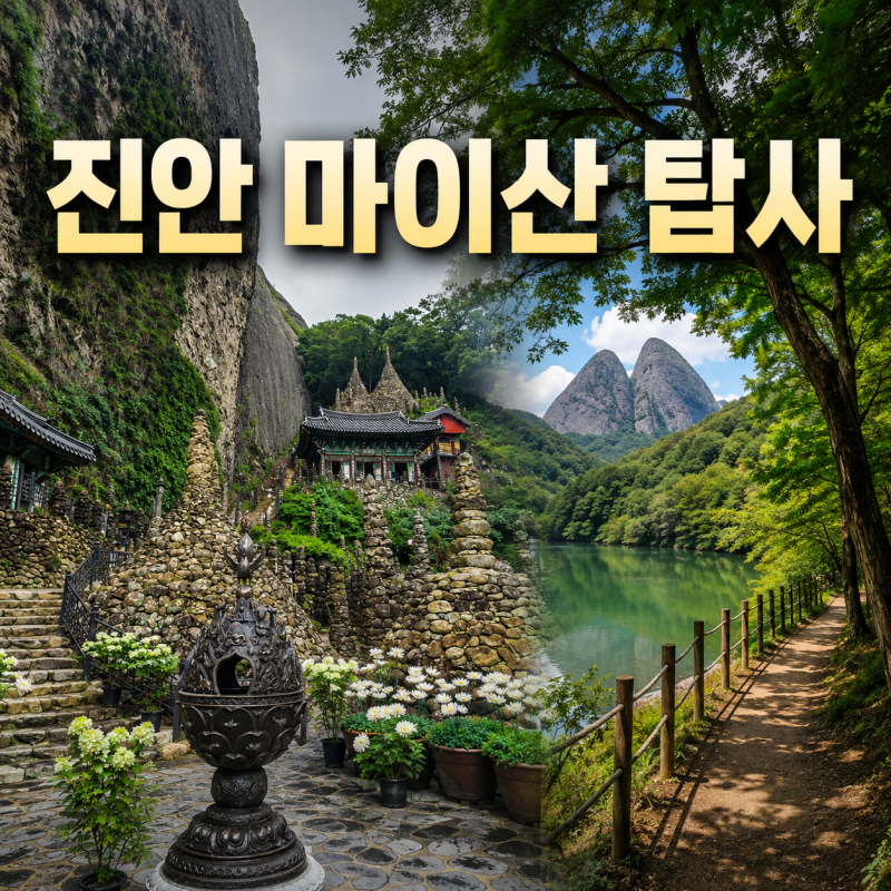 진안 마이산 탑사, 숲길과 호수 따라 걷는 이색적인 돌탑 사찰 산책코스