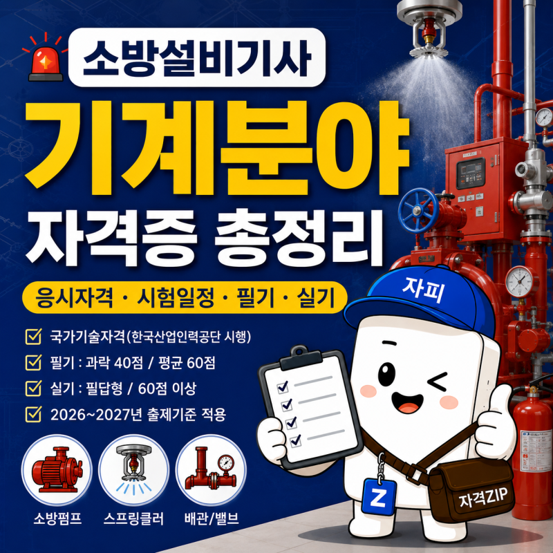 소방설비기사 기계분야 총정리｜응시자격·시험일정·필기·실기·난이도