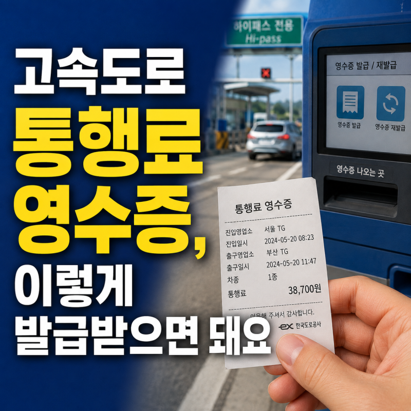 고속도로 통행료 영수증, 이렇게 발급받으면 돼요