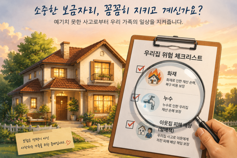 [주택화재보험 비교] 아파트 누수·이웃집 피해 배상 체크리스트 3가지