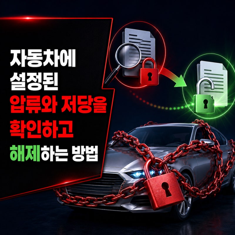 자동차에 설정된 압류와 저당을 확인하고 해제하는 방법