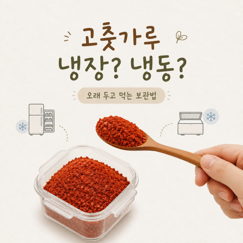 고춧가루 냉장 보관할까 냉동할까? 오래 두고 먹는법
