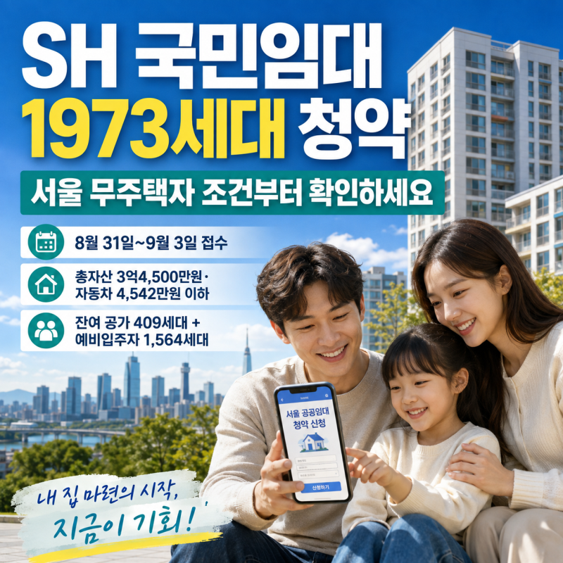 SH 국민임대 1973세대 청약, 서울 무주택자 조건부터 확인하세요
