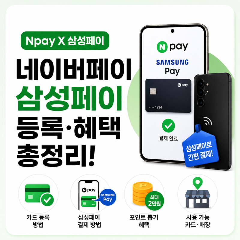 네이버페이 삼성페이 등록 방법·혜택 총정리! 카드 등록부터 현장결제까지
