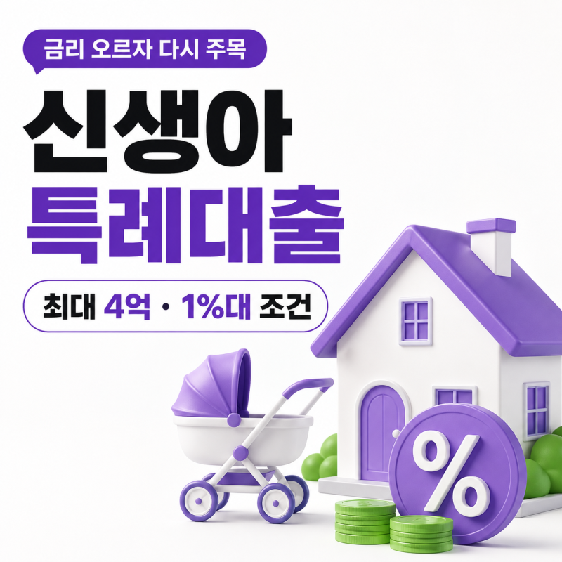 신생아 특례대출, 금리 오르자 다시 주목…최대 4억·1%대 조건은?