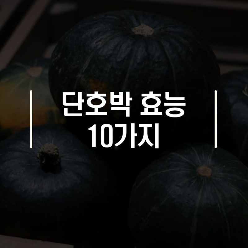 제철 단호박 효능 10가지 |부작용까지 알아봤어요