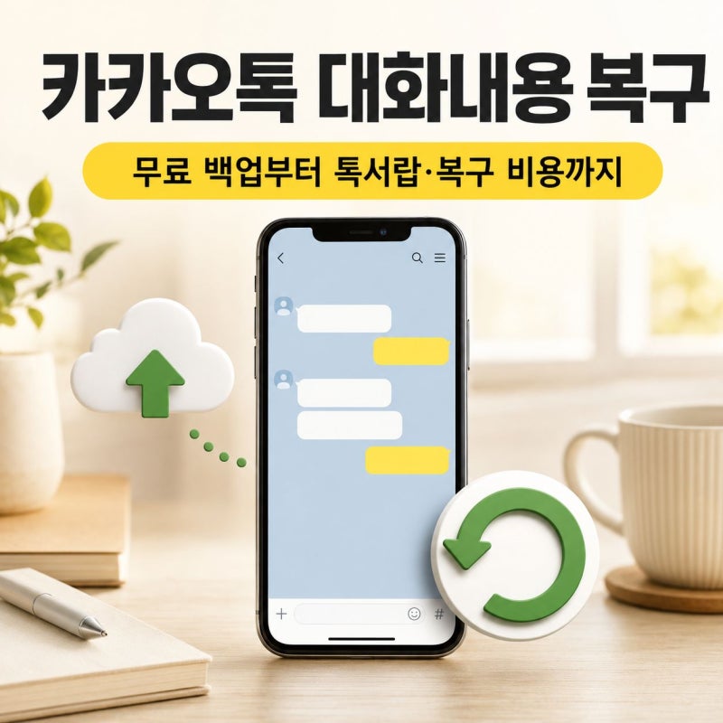카카오톡 대화내용 복구 방법 총정리 (무료 백업부터 톡서랍, 복구 비용까지)