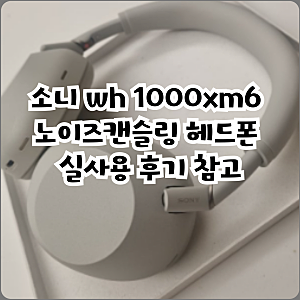 소니 wh 1000xm6 노이즈캔슬링 헤드폰 실사용 후기 참고