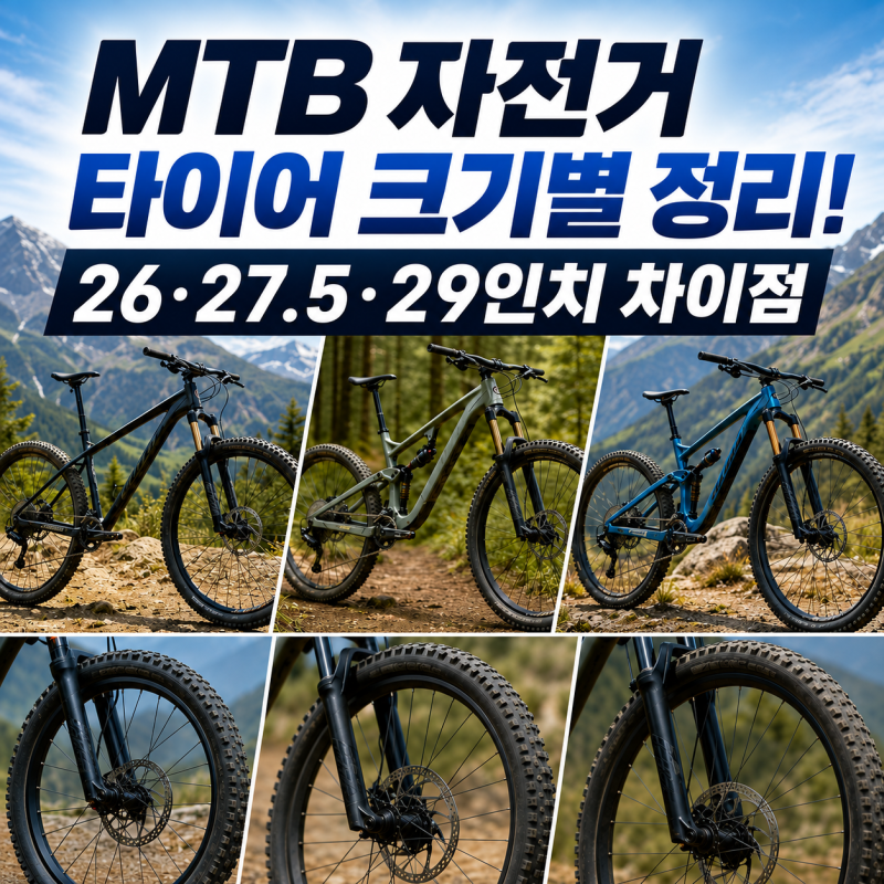 MTB 자전거 타이어 크기별 정리! 26/27.5/29인치 차이점